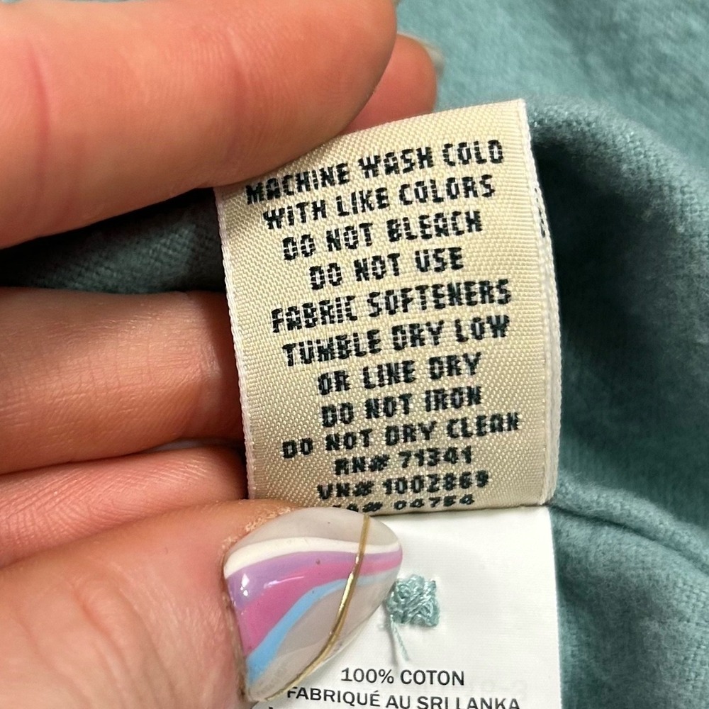 L.L.Bean Women's Chamois Cloth Shirt Small Mint Green Hiking Outdoor Button-Up - Picture 5 of 10
